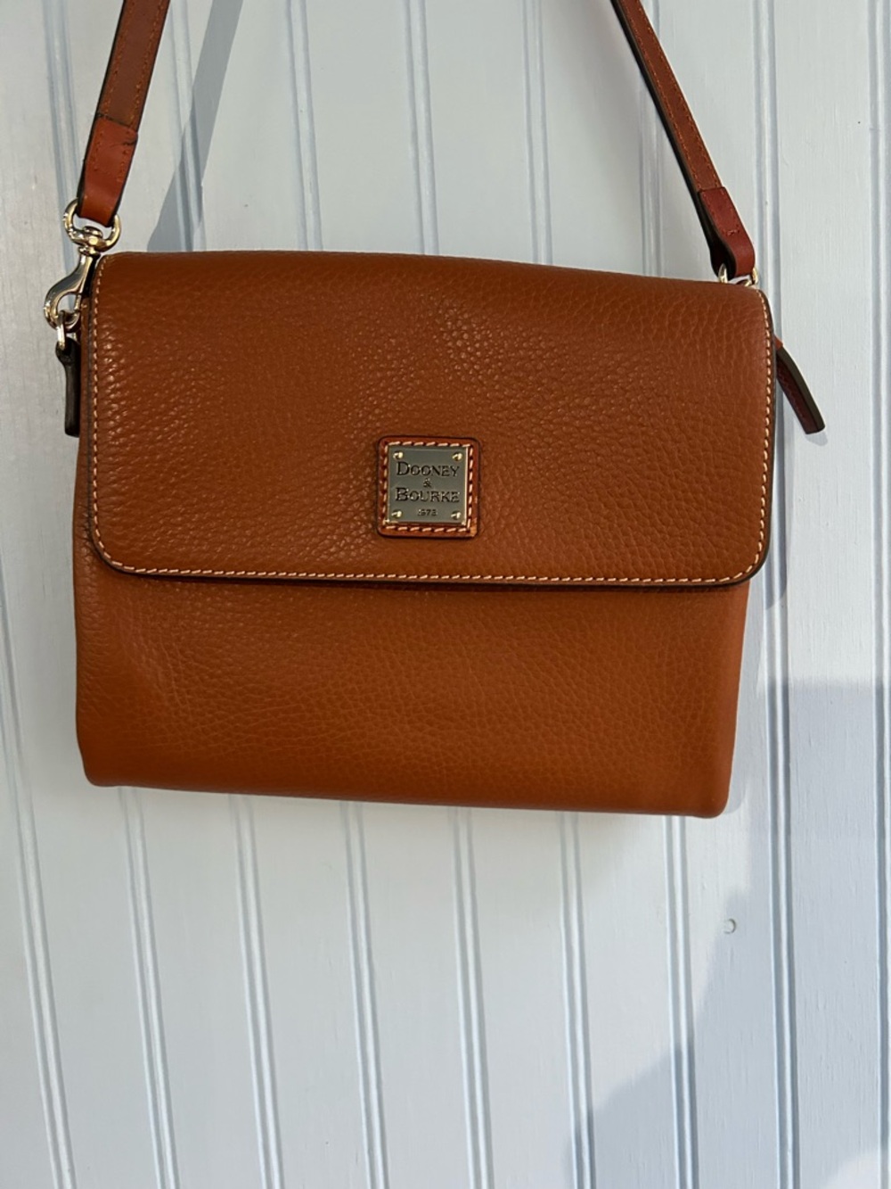 Dooney & Bourke Chestnut Pebble Leather Crossbody